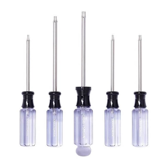 Craftsman Screwdriver Set,Torx Tip,5 pcs. CMHT65051