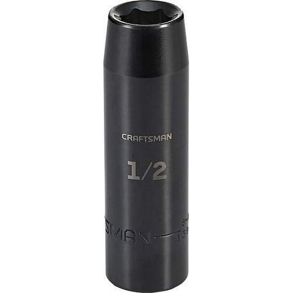 Craftsman Sockets, 1/2" Drive 1/2" SAE Deep Impact CMMT15997