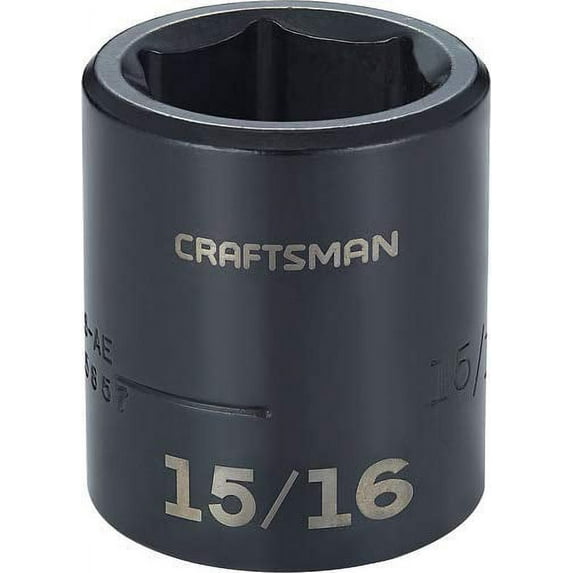 Craftsman Sockets, 1/2" Drive 15/16" SAE Impact Sh CMMT15857