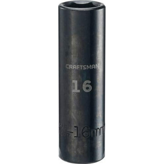 Craftsman Sockets, 1/2" Drive 16mm Metric Deep Imp CMMT16077