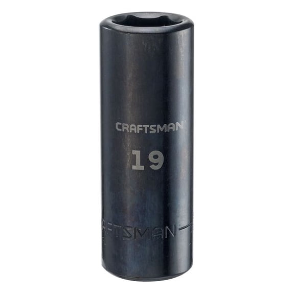 Craftsman Sockets, 1/2" Drive 19mm Metric Deep Imp CMMT16080