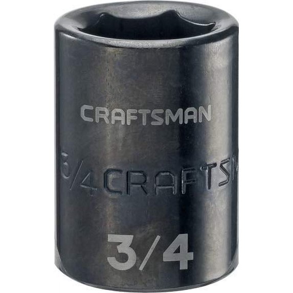 CRAFTSMAN Shallow Impact Socket, SAE, 1/2-Inch Drive, 3/4-Inch (CMMT15854)