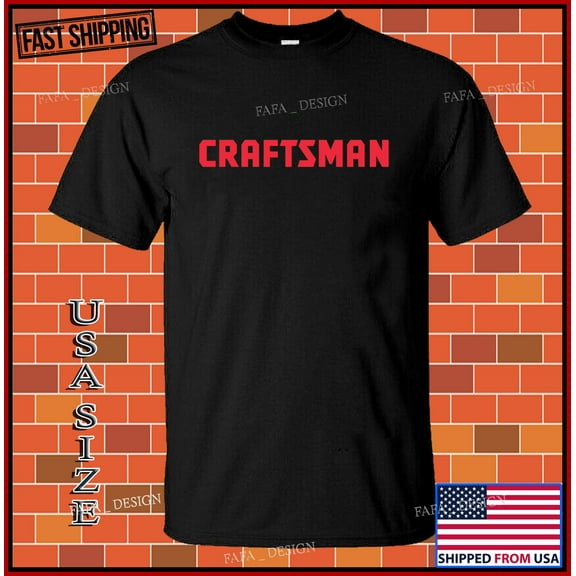 Craftsman Tools Logo Black T-Shirt Size XL - Made in Usa