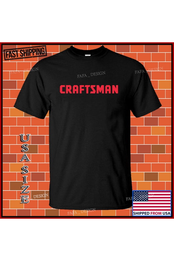 Craftsman Tools Logo Black T-Shirt Size XL - Made in Usa