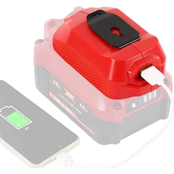 Adapter For Craftsman Battery USB Adapter 20V MAX USB Power Source, Charger Converter for Craftsman 20V Batteries CMCB104 CMCB202 CMCB204 CMCB206 with Compact Design