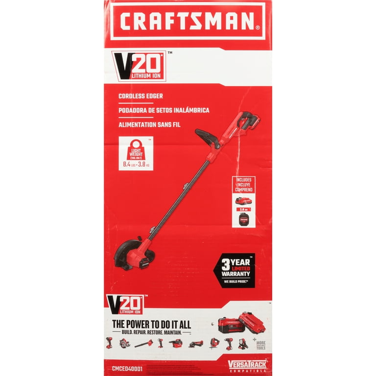 Craftsman V20 CMCED400D1 1.75 in. Battery Edger Kit Battery