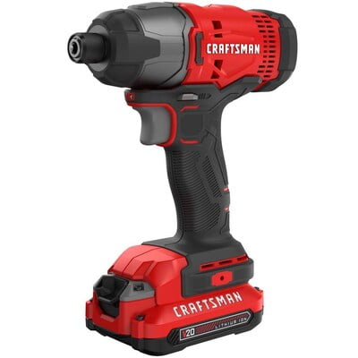 Craftsman V20* Cordless 1/4 Inch Impact Driver 2 Battery Kit