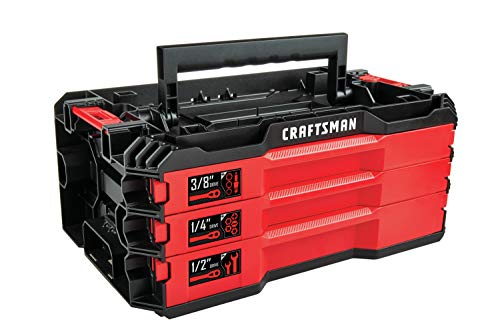 Craftsman VersaStack 1/4, 3/8 and 1/2 in. drive Metric and SAE 6 Point Mechanic's Tool Set 216 - Case Of: 1; - image 1 of 6