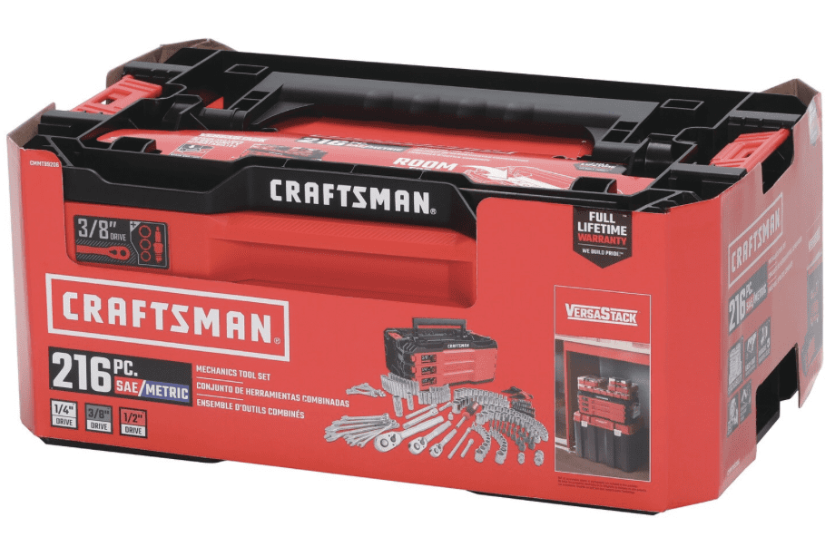 クラフトマン　216ピース　工具道具 Craftsman VersaStack Mechanics Tool Set 1/4, 3/8, 1/2