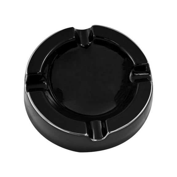 Craftsman's Bench Ceramic Black Cigar Ashtray - Sterling