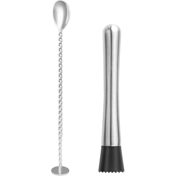 Craftsman's Choice, Professional Bartender Set Stainless Steel Cocktail Shaker Set, 11.7 Inch Mojito Muddler For An Unmatched Mixology Experience