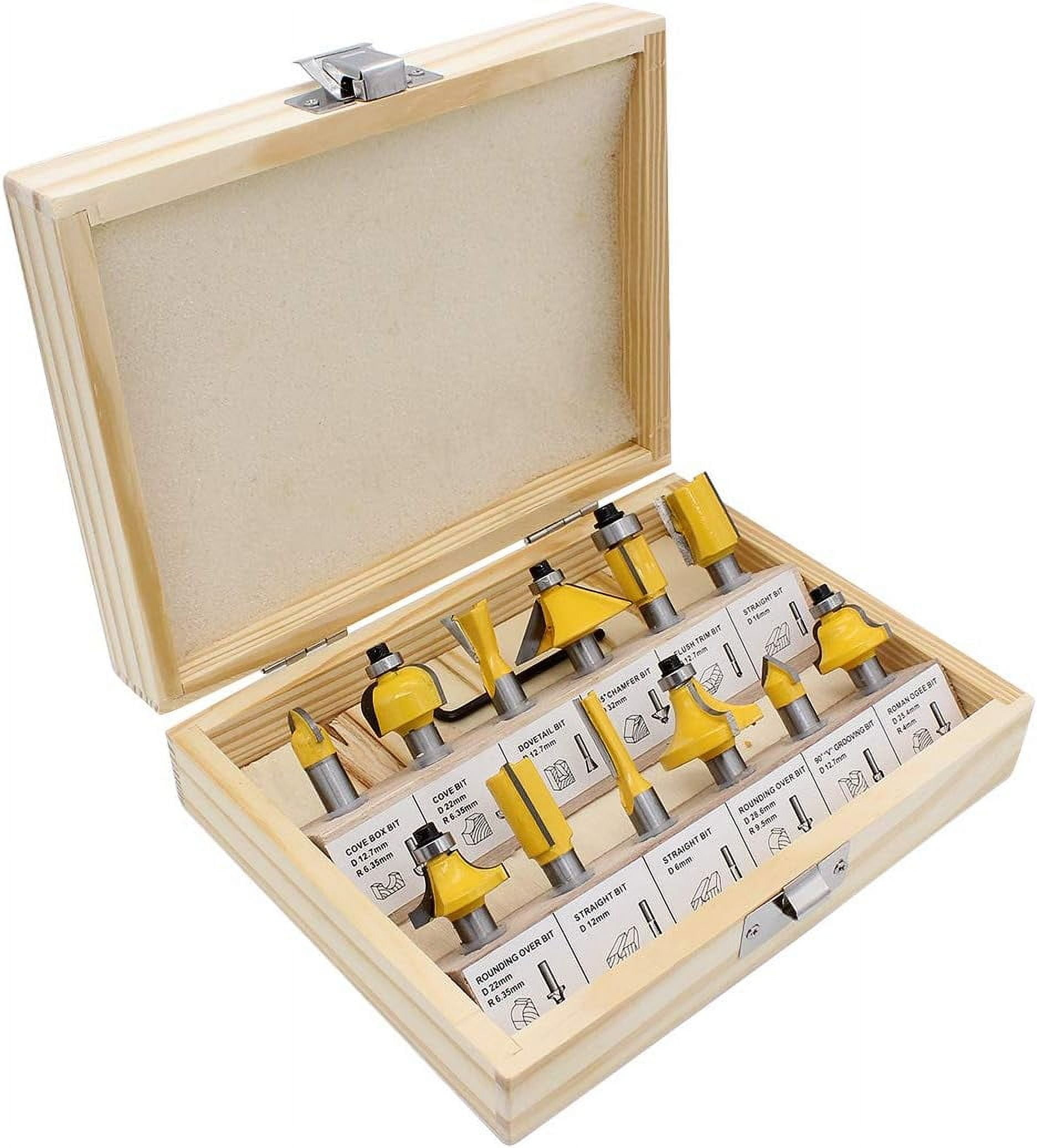 Craftsman's Delight, High-Quality 12-Piece Router Bit Set, Universal ...