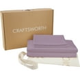 thumbnail image 1 of Craftsworth 100% Egyptian Cotton Sheets, 4 Piece Set, Queen - Lilac, 1 of 6