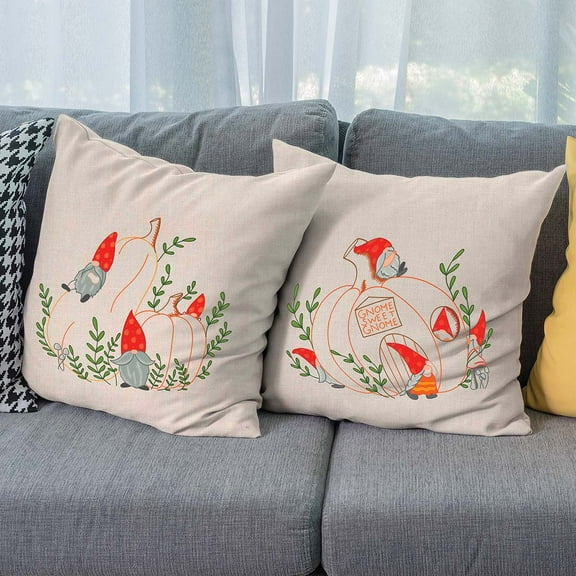 Craftways Gnome Sweet Gnome Pillows Stamped Embroidery Kit