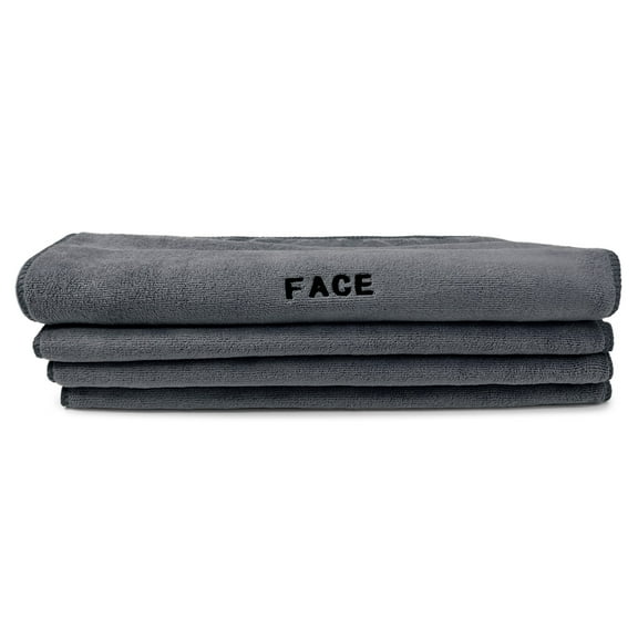 Crafty Cloth INC Crafty Cloth Face Cloths, Reusable Microfiber Facial Washcloths, Highly Absorbent Cleansing Washcloth Towel, Remover Towels, 12inch x 12inch, Set of 4