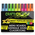 thumbnail image 1 of Crafty Croc Liquid Chalk Markers, Multi-Pack of Vibrant Neon Colors, 10-Pack, 1 of 6