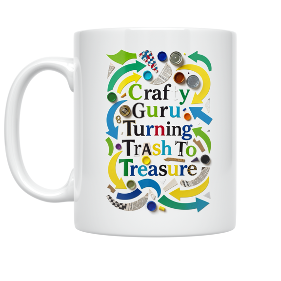 Crafty Guru Turning Trash To Treasure - Eco-Friendly Enthusiast - 11 oz Ceramic Coffee Mug