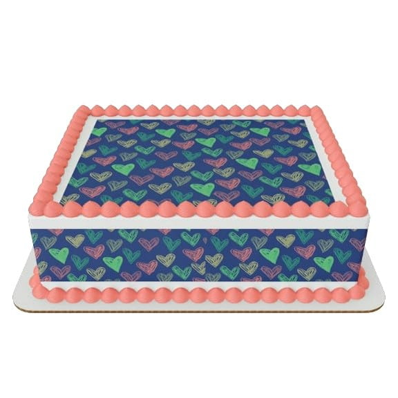 Crafty Hearts Edible Icing Sheets- Assorted Image Cake Toppers-Frosting Sheets- Cookies- Cupcake Toppers (6 Inch Round)