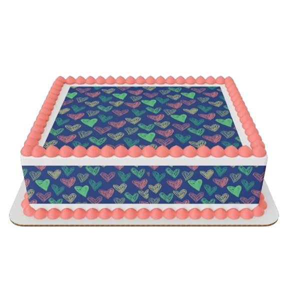 Crafty Hearts Edible Icing Sheets- Assorted Image Cake Toppers-Frosting Sheets- Cookies- Cupcake Toppers (Border side strios 3 per sheet)