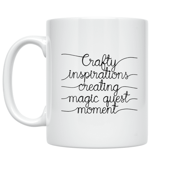 Crafty Inspirations Creating Magic Quest Moment - Artistic Vision Board Enthusiast - 11 oz Ceramic Mug