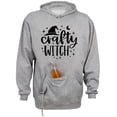 thumbnail image 1 of Crafty Witch Beer Holder Tailgate Hoodie Sweatshirt Unisex X-Large Oxford, 1 of 4