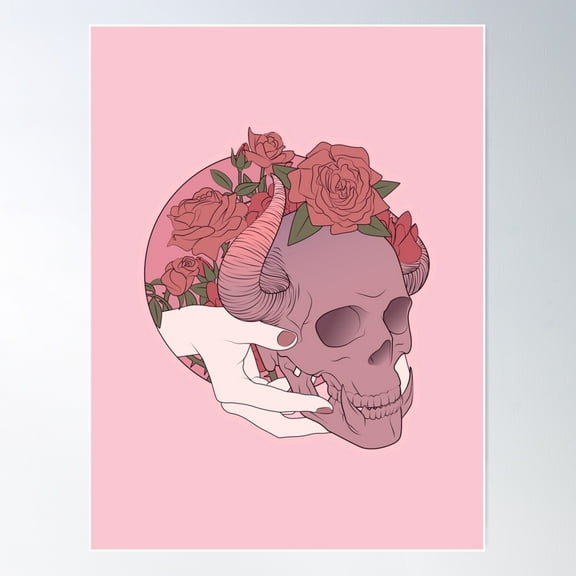 Crafty Witch: Gargoyle Skull Poster Wall Art, Modern Wall Decor For Living Room Bedroom, 8x12 UNFRAMED