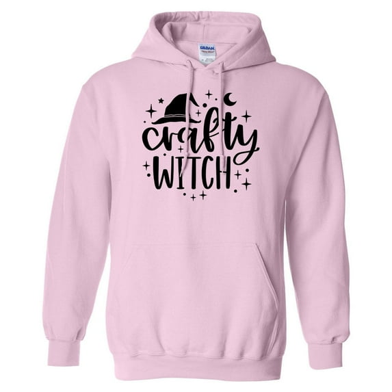 Crafty Witch Hoodie Sweatshirt Unisex 4X-Large Pink