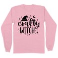 thumbnail image 1 of Crafty Witch Long Sleeve Shirt Unisex Small Pink, 1 of 5