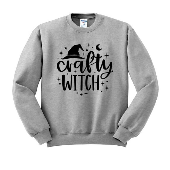 Crafty Witch Sweatshirt Unisex 4X-Large Grey