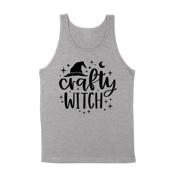 Crafty Witch Tank Top Unisex Medium Grey