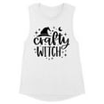 thumbnail image 1 of Crafty Witch Women's Muscle Tank Large White, 1 of 5