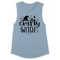 thumbnail image 1 of Crafty Witch Women's Muscle Tank X-Large Stonewash Denim, 1 of 5