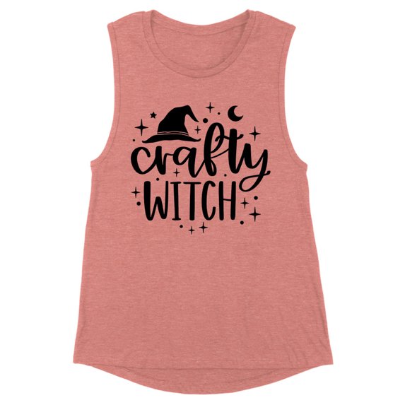 Crafty Witch Women's Muscle Tank X-Small Desert Pink