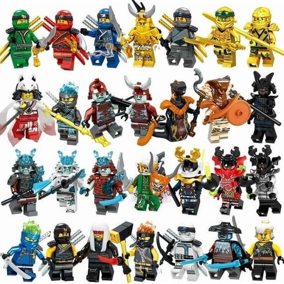 CraftyBox 30Pc Anime Cartoon TV Mini Figure Bricks, Master Lloyd Kai Zane Jay, Ninja Building Blocks for Children Birthday Gifts