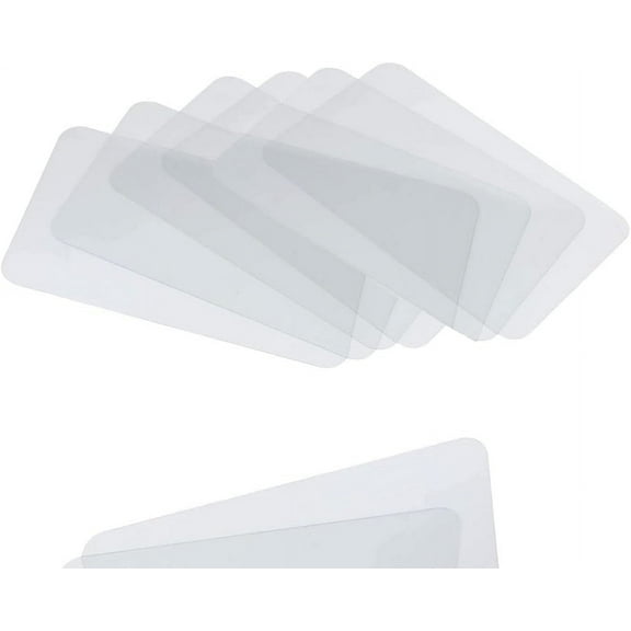 CraftyCrocodile Clear Plastic Placemats Set of 6 - Table Protector for Dining Room, 18x12"