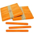 thumbnail image 1 of CraftySticks- 100 Pack 4.5 Inch Orange Popsicle Sticks for Crafts, Colored Wooden Craft Sticks for Kids Crafts, STEM Basics and DIY, 1 of 4