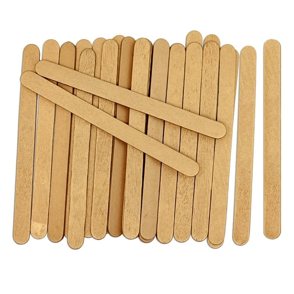 CraftySticks- 1000 Pack 4.5 Inch Gold Metallic Painted Popsicle Sticks, Wood Craft Sticks for Crafts, Learning and STEM Basics
