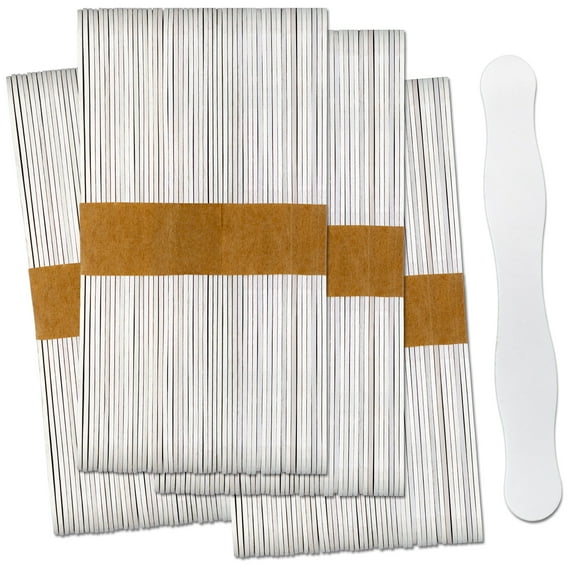 CraftySticks, 200 Pcs, 8 Inch White Wavy Craft Sticks for Fan Handles, Crafts, Wedding Fans, DIY Auction Paddles, Jumbo Wood Popsicle Sticks