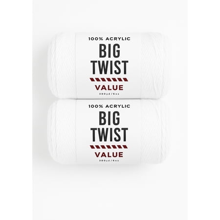 Big Twist Value Yarn 2-Pack Bundle White