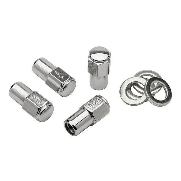 Cragar A-09005-4 Lug Nut, 7/16 RH, Center Hole Washer, 4 Pack