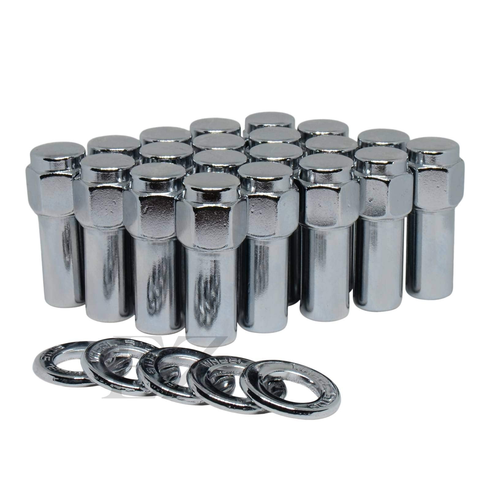 Cragar SST Mag Lug Nut 14mmx1.5 with Duplex Washer Set of 20 Pcs