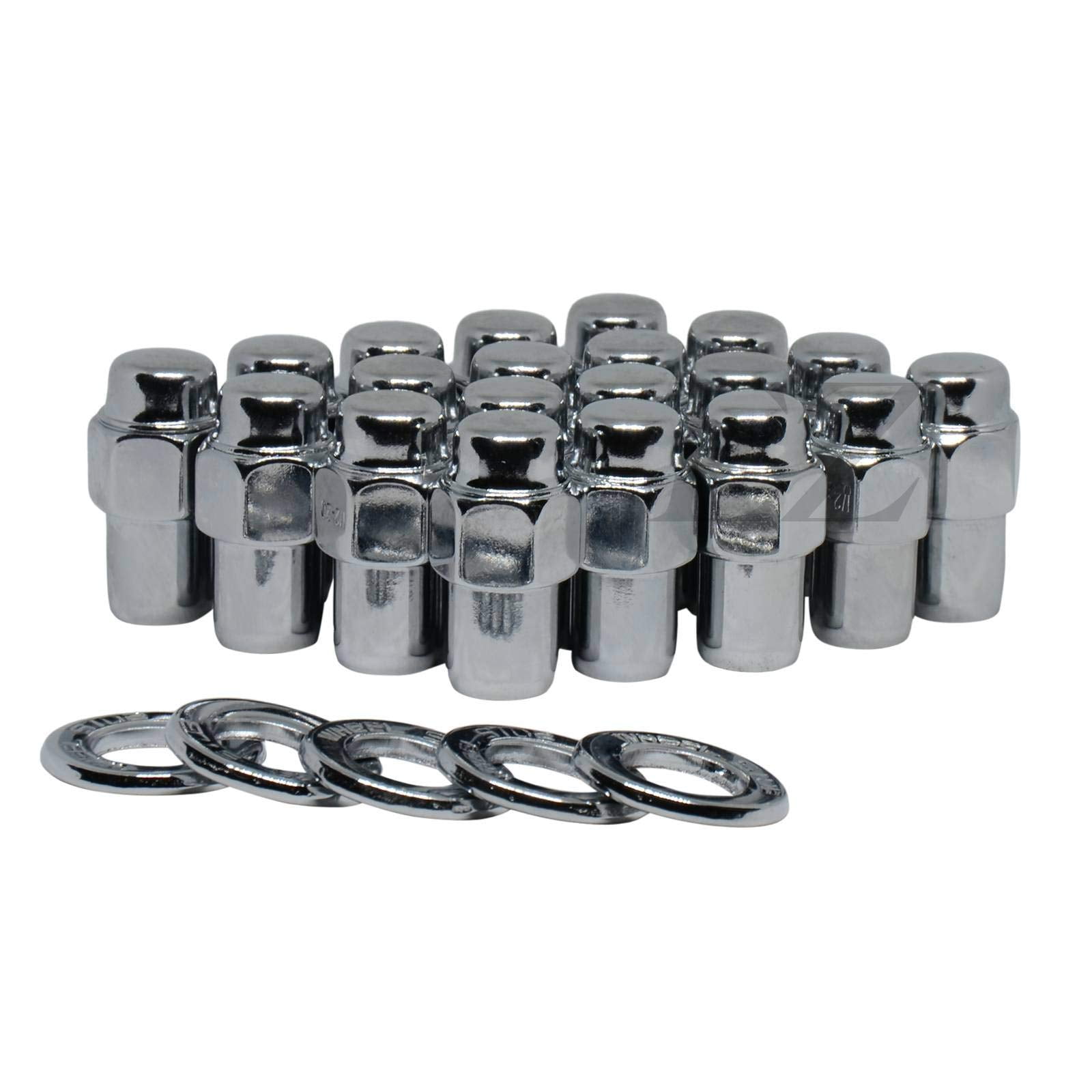 Cragar Standard Mag Lug Nut 7/16"-20 Left Hand with Center Washer Set of 20 Pcs
