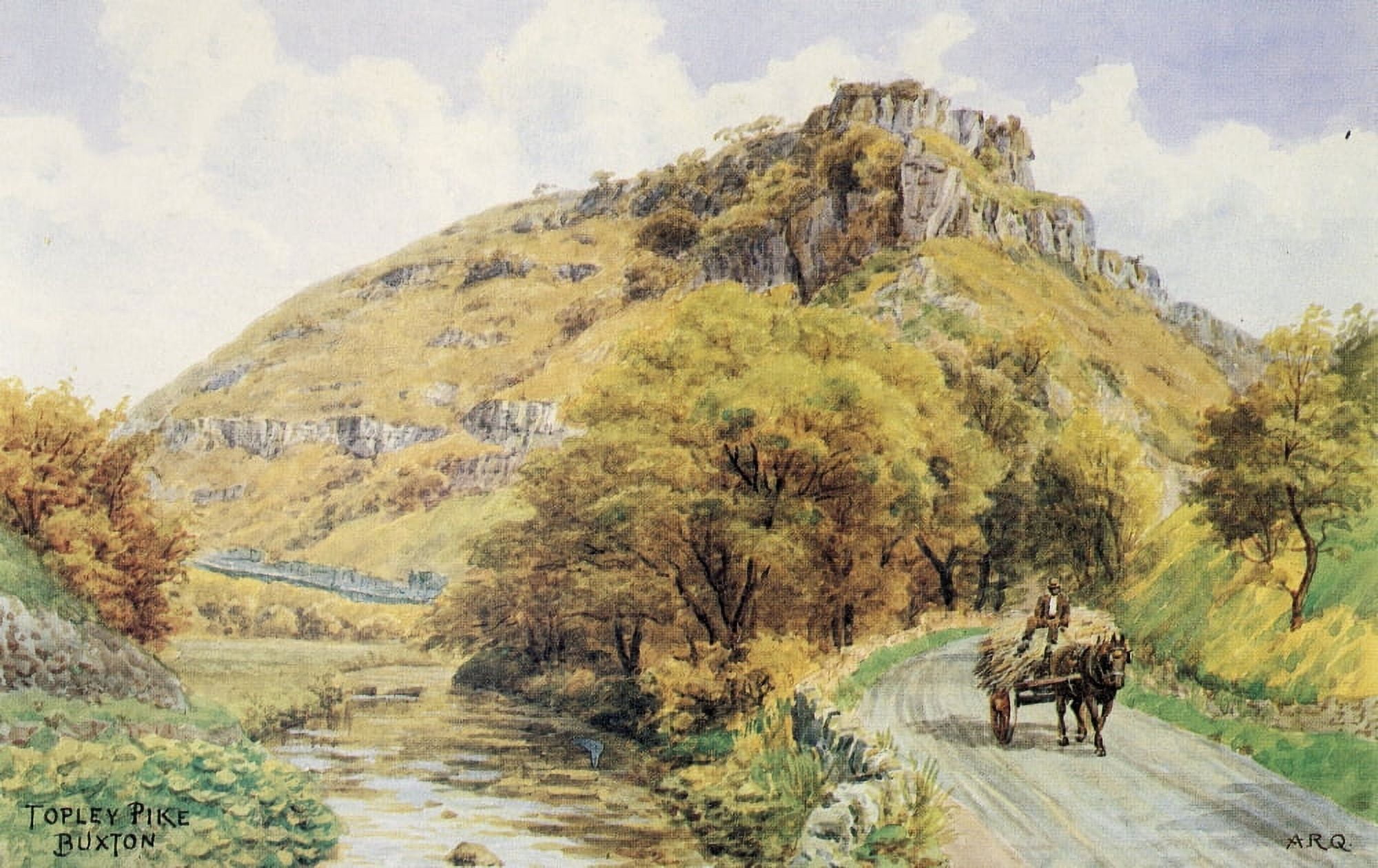 Craggy Topley Pike near Buxton Canvas Art - Alfred Quinton (24 x 36)