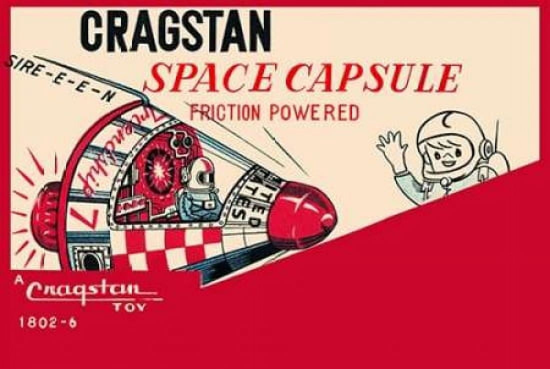 Cragstan Space Capsule Canvas Art - Retrobot (20 x 28)