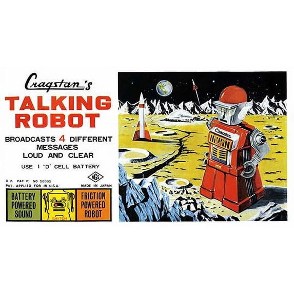 Cragstan Talking Robot- Fine Art Canvas Print (20" x 30")
