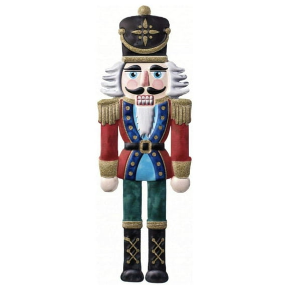 12" Metal Embossed Nutcracker