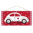 thumbnail image 1 of Craig Bachman, 12" Wooden Sign: Valentine Red Love Bug Car Wood Wall or Door Hanger AP875424, 1 of 1