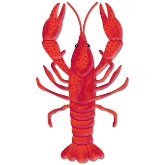 Craig Bachman, 14" Metal Crawfish Sign: Red - Wall Door Hanger Patriotic Sign