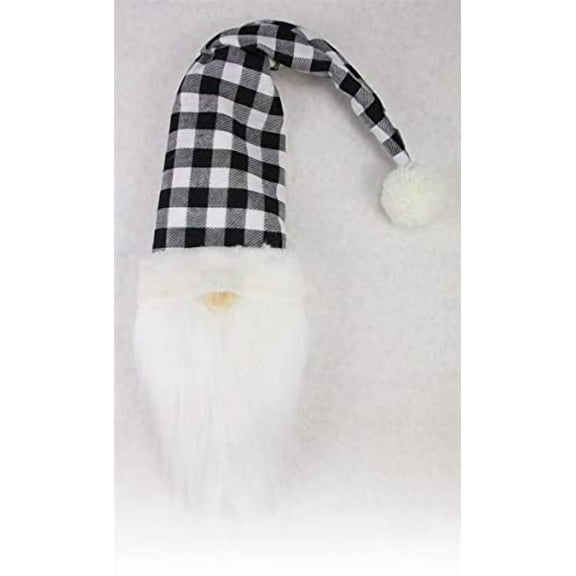 Craig Bachman Buffalo Plaid Velvet Check Gnome Head (25" H x 2.5" W)