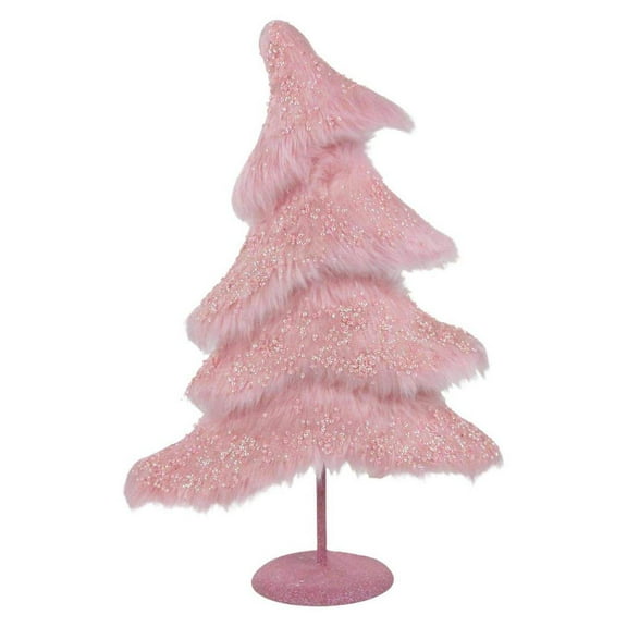 18.5" Fabric Sequin Christmas Tree: Pink